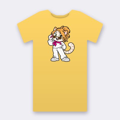 DeeNice from the Klitty Crew – yellow Klitty Crew T-shirt