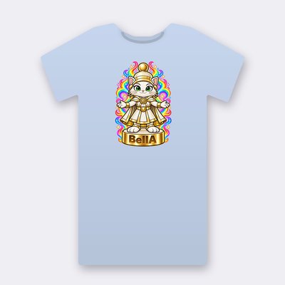 KC Chess BellA – baby blue Klitty Crew T-shirt