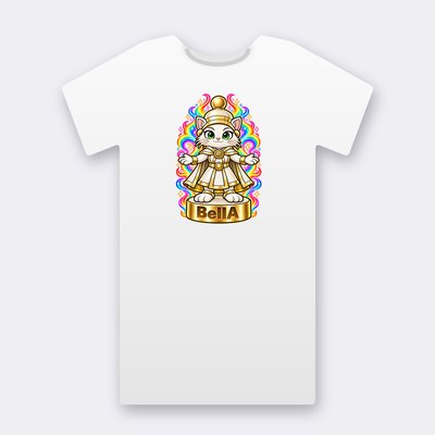 KC Chess BellA – white Klitty Crew T-shirt