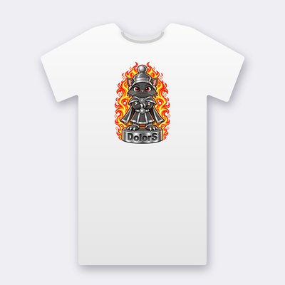 KC Chess DolorS – white Klitty Crew T-shirt