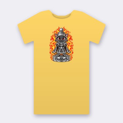 KC Chess DolorS – yellow Klitty Crew T-shirt