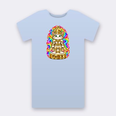 KC Chess FeliX – baby blue Klitty Crew T-shirt