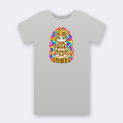 KC Chess FeliX – heather grey Klitty Crew T-shirt