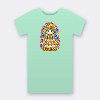 KC Chess FeliX – mint Klitty Crew T-shirt