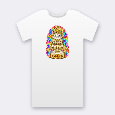 KC Chess FeliX – white Klitty Crew T-shirt