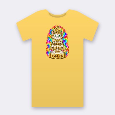 KC Chess FeliX – yellow Klitty Crew T-shirt