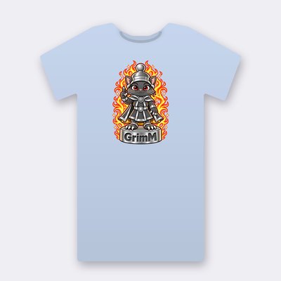 KC Chess GrimM – baby blue Klitty Crew T-shirt