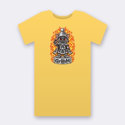 KC Chess GrimM – yellow Klitty Crew T-shirt
