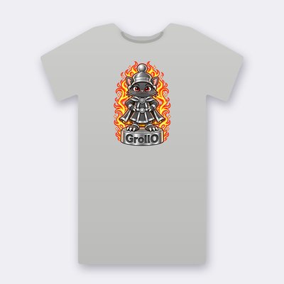 KC Chess GrollO – heather grey Klitty Crew T-shirt