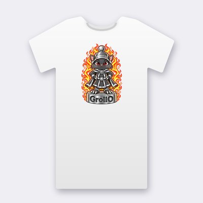 KC Chess GrollO – white Klitty Crew T-shirt