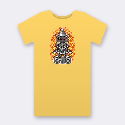 KC Chess GrollO – yellow Klitty Crew T-shirt