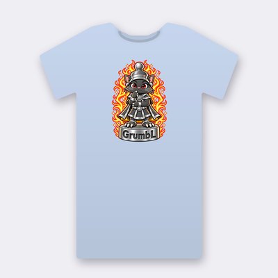 KC Chess GrumbL – baby blue Klitty Crew T-shirt