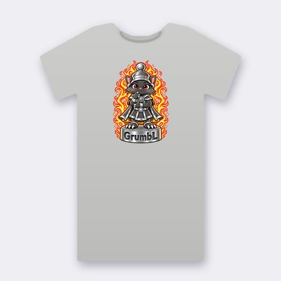 KC Chess GrumbL – heather grey Klitty Crew T-shirt