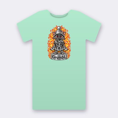 KC Chess GrumbL – mint Klitty Crew T-shirt