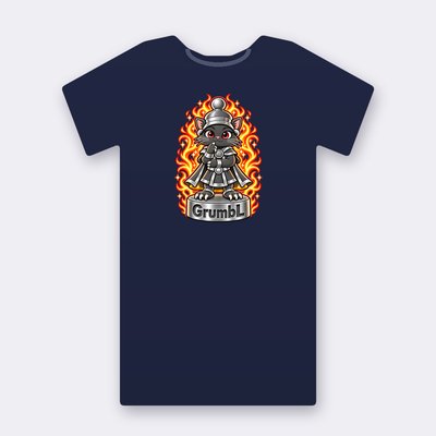 KC Chess GrumbL – navy Klitty Crew T-shirt