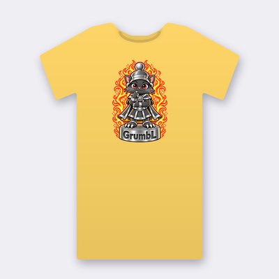 KC Chess GrumbL – yellow Klitty Crew T-shirt