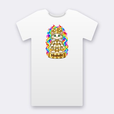 KC Chess HopeH – white Klitty Crew T-shirt
