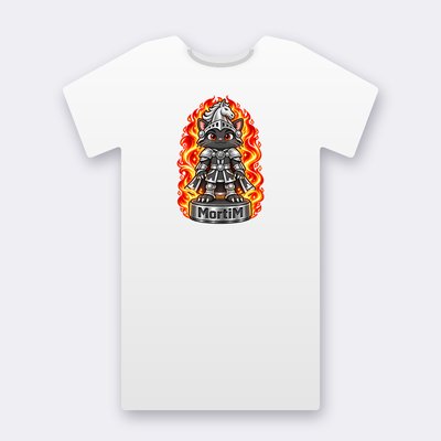 KC Chess MortiM – white Klitty Crew T-shirt