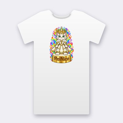KC Chess ReiNice – white Klitty Crew T-shirt