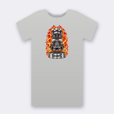 KC Chess ScarC – heather grey Klitty Crew T-shirt