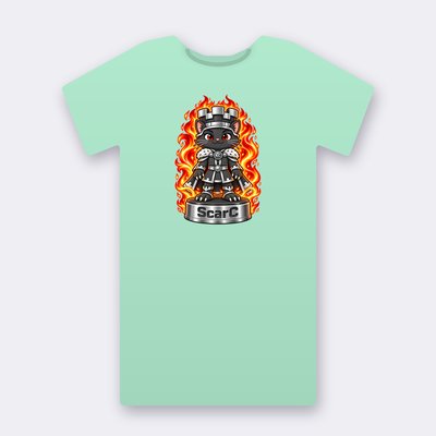 KC Chess ScarC – mint Klitty Crew T-shirt
