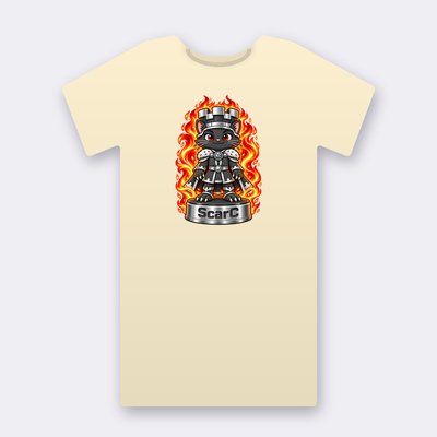 KC Chess ScarC – natural Klitty Crew T-shirt