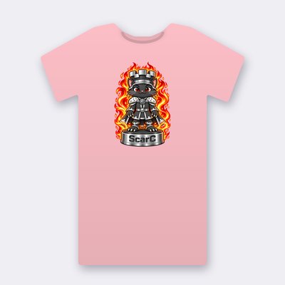 KC Chess ScarC – pink Klitty Crew T-shirt