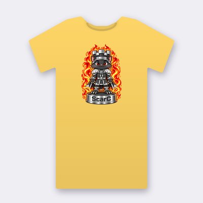 KC Chess ScarC – yellow Klitty Crew T-shirt