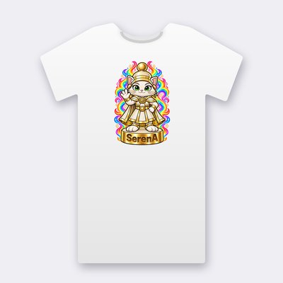 KC Chess SerenA – white Klitty Crew T-shirt