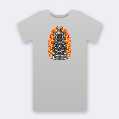 KC Chess ToyakO – heather grey Klitty Crew T-shirt
