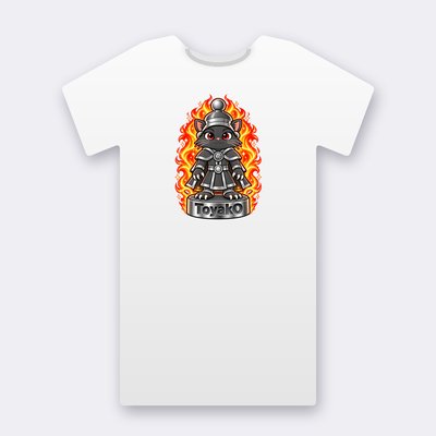 KC Chess ToyakO – white Klitty Crew T-shirt