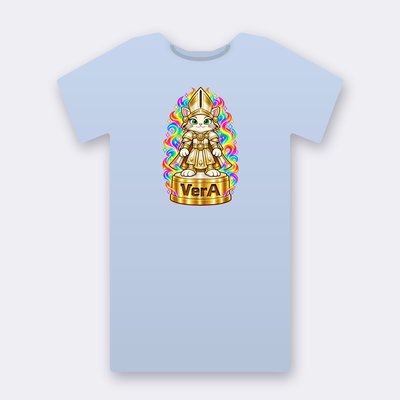 KC Chess VerA – baby blue Klitty Crew T-shirt