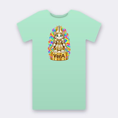 KC Chess VerA – mint Klitty Crew T-shirt