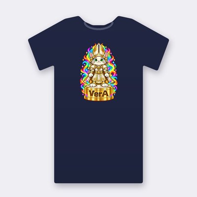 KC Chess VerA – navy Klitty Crew T-shirt