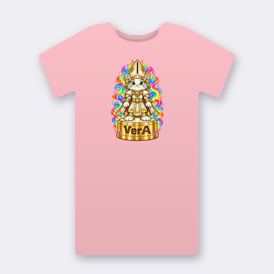 KC Chess VerA – pink Klitty Crew T-shirt
