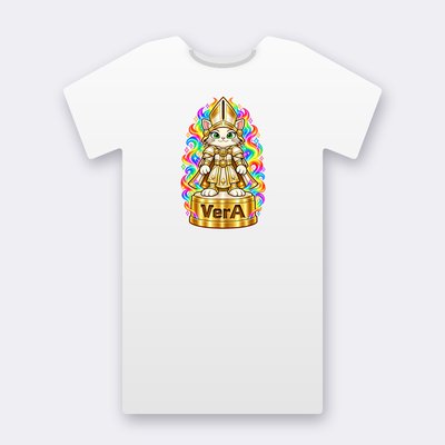 KC Chess VerA – white Klitty Crew T-shirt