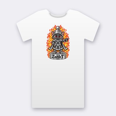KC Chess ZankT – white Klitty Crew T-shirt