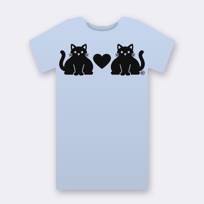 KC Chubby Cats Love – baby blue Klitty Crew T-shirt