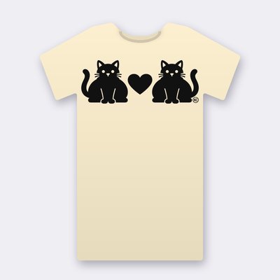 KC Chubby Cats Love – natural Klitty Crew T-shirt