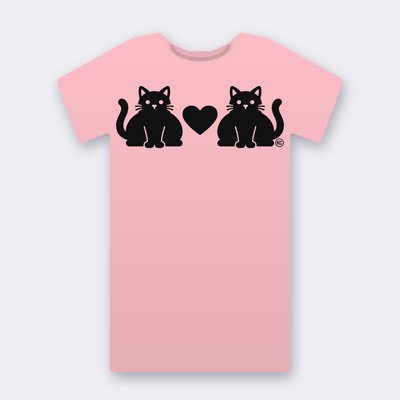 KC Chubby Cats Love – pink Klitty Crew T-shirt
