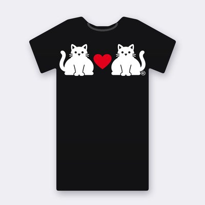 KC Chubby Cats Love – Red Heart T-shirt