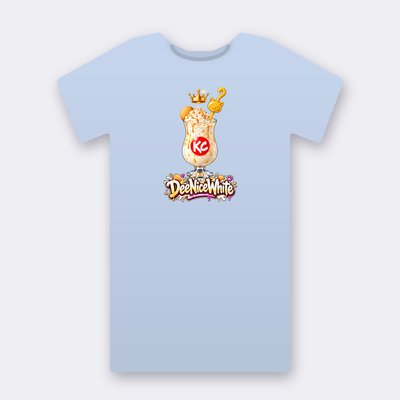KC Drink DeeNiceWhite – baby blue Klitty Crew T-shirt