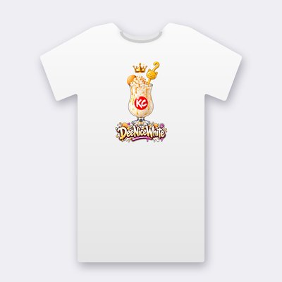 KC Drink DeeNiceWhite – white Klitty Crew T-shirt