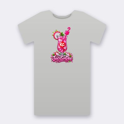 KC Drink JuicySinDee – heather grey Klitty Crew T-shirt