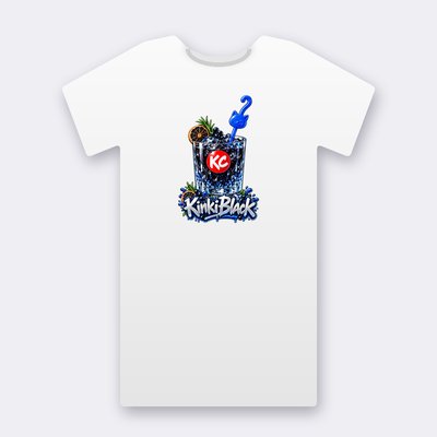 KC Drink KinkiBlack – white Klitty Crew T-shirt