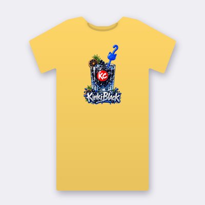 KC Drink KinkiBlack – yellow Klitty Crew T-shirt