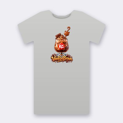 KC Drink VenRodBrown – heather grey Klitty Crew T-shirt