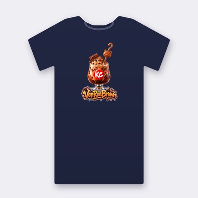 KC Drink VenRodBrown – navy Klitty Crew T-shirt