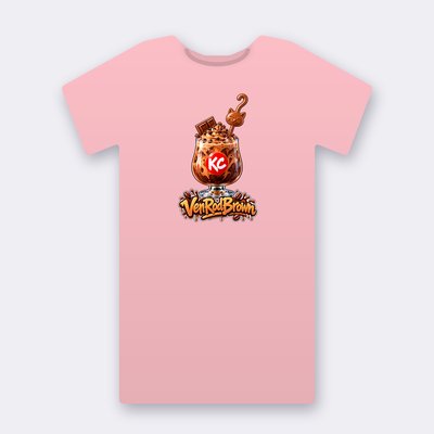 KC Drink VenRodBrown – pink Klitty Crew T-shirt