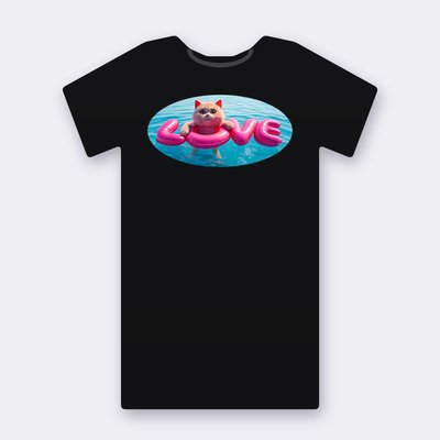 KC Love Pool Cat T-shirt